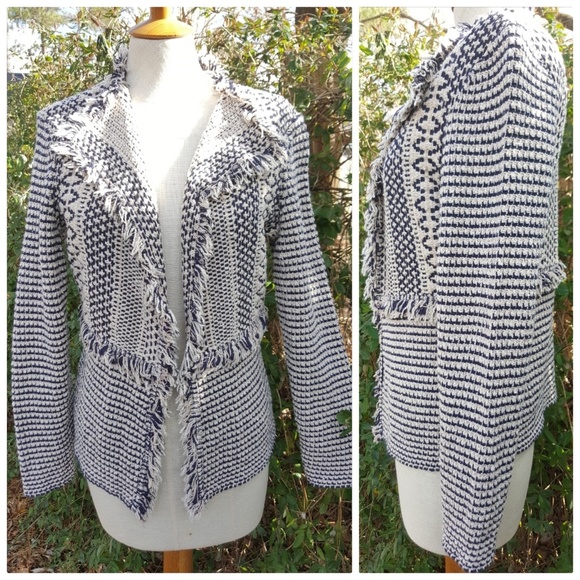 Chico's Tweed Fringe Blazer - Picture 1 of 5